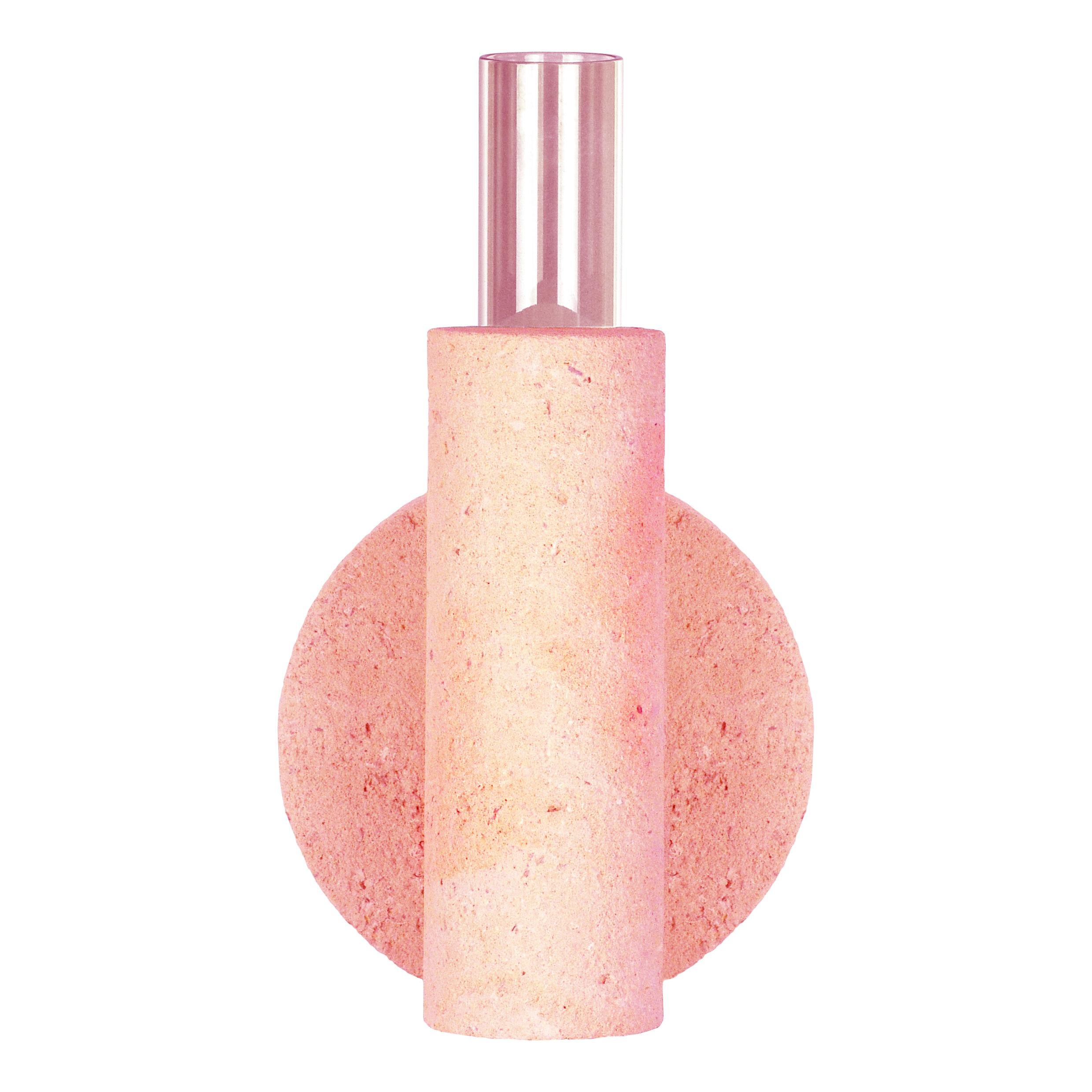Italian Pink-Pink Cochlea Della Metamorfosi 2 Soils Edition Vase by Coki Barbieri For Sale
