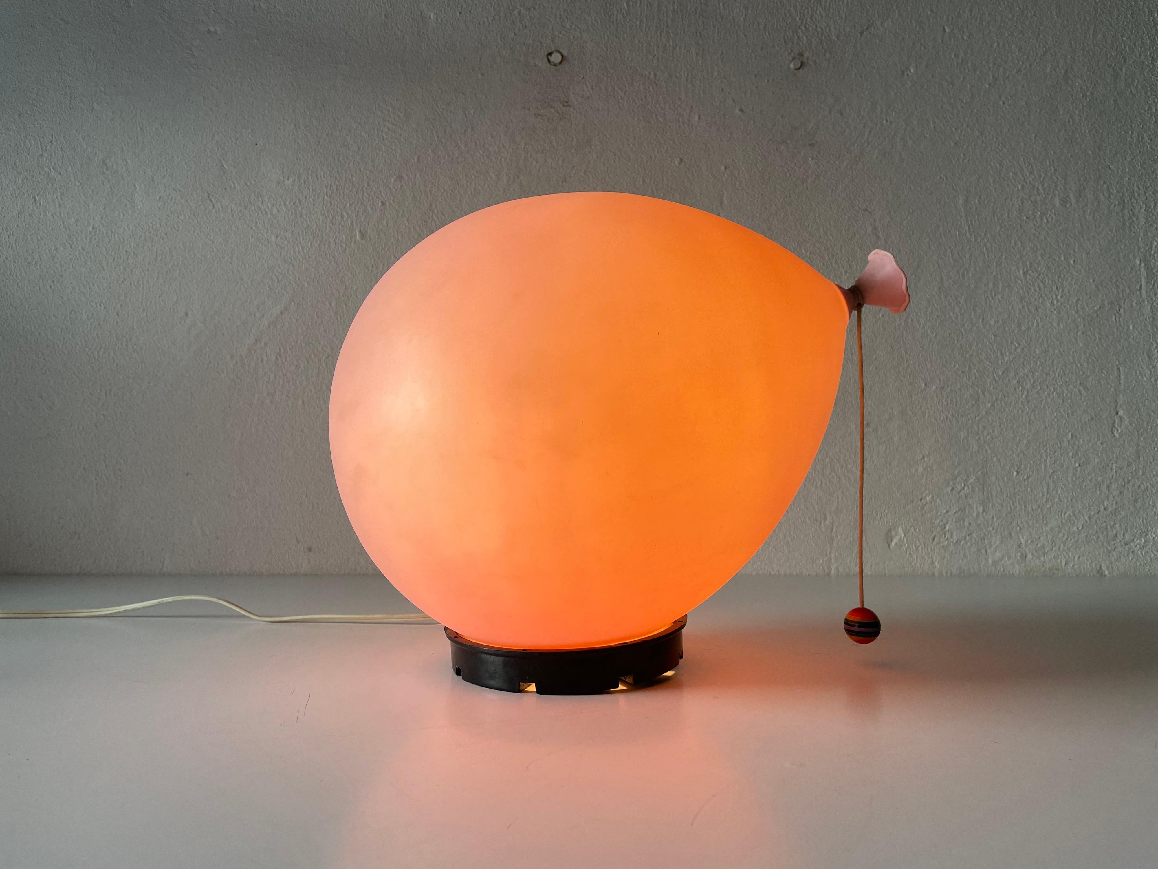 Pink Plastic Balloon Sconce by Yves Christin for Bilumen, 1970s, Italy For Sale 4