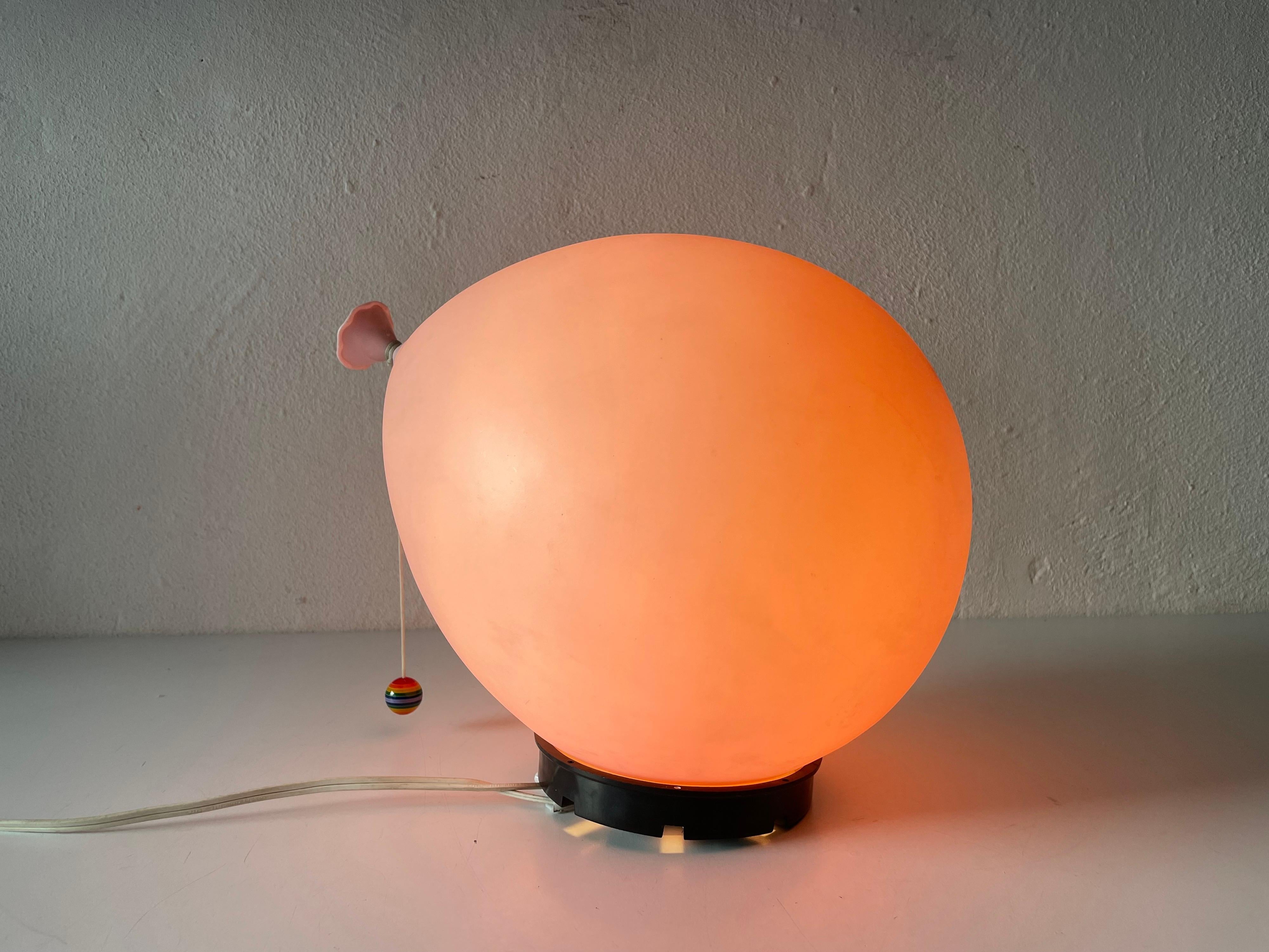 Pink Plastic Balloon Sconce by Yves Christin for Bilumen, 1970s, Italy For Sale 6