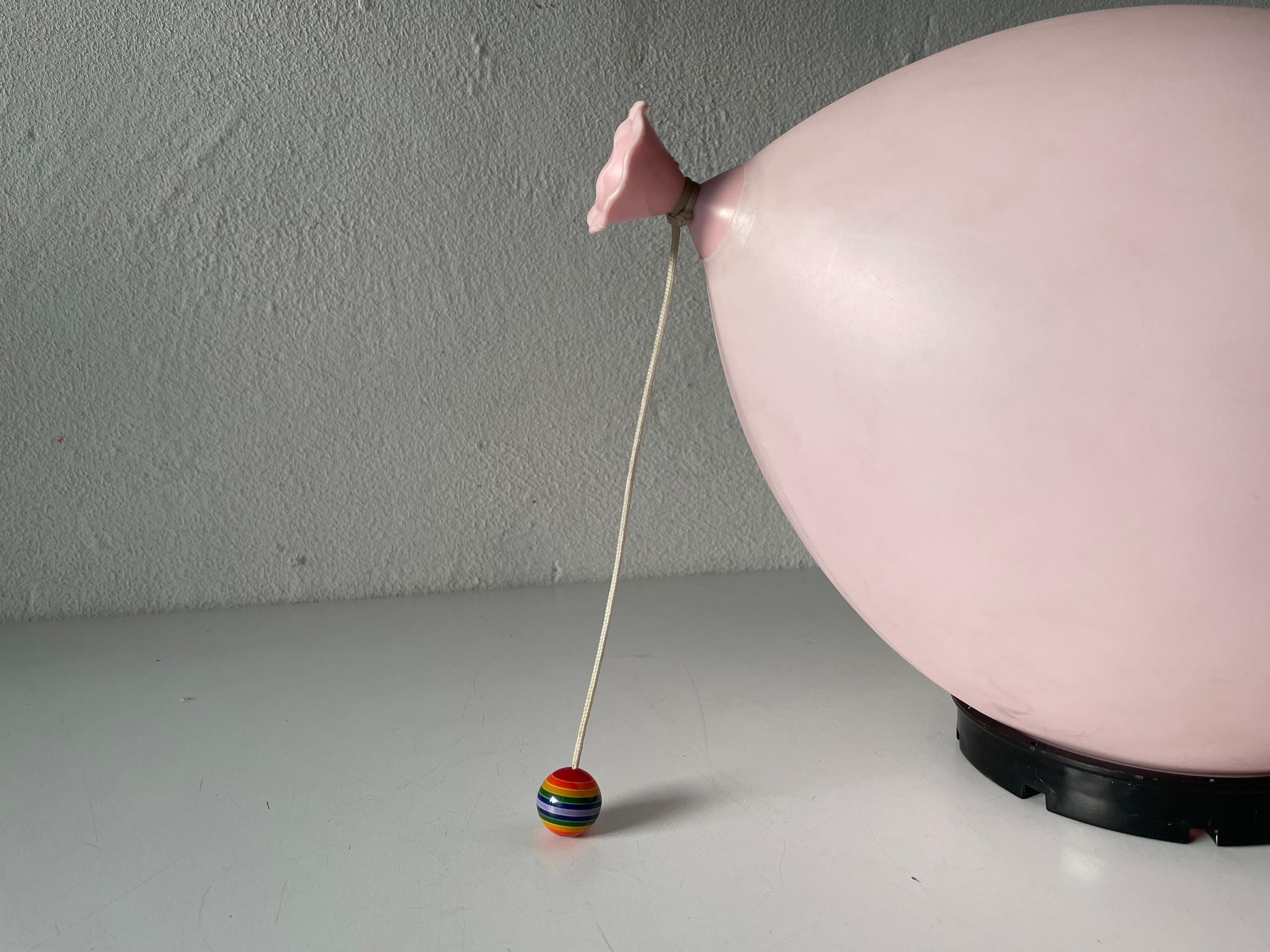 Italian Pink Plastic Balloon Sconce by Yves Christin for Bilumen, 1970s, Italy For Sale