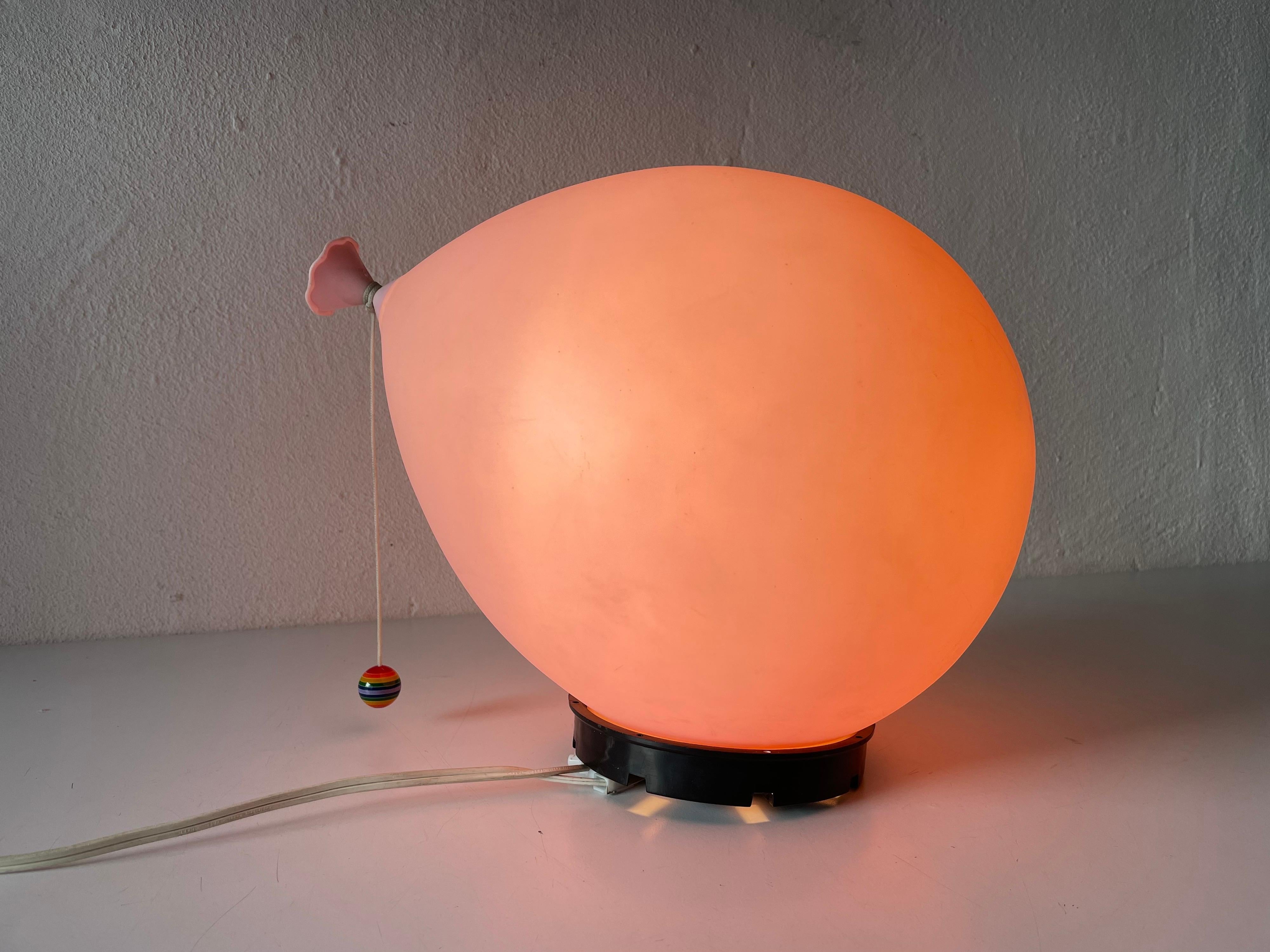 Pink Plastic Balloon Sconce by Yves Christin for Bilumen, 1970s, Italy For Sale 2