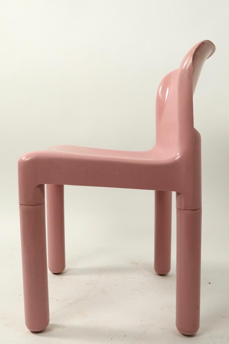20th Century Pink Plastic Chair Model 4975 Designed by C. Bartoli for Kartell