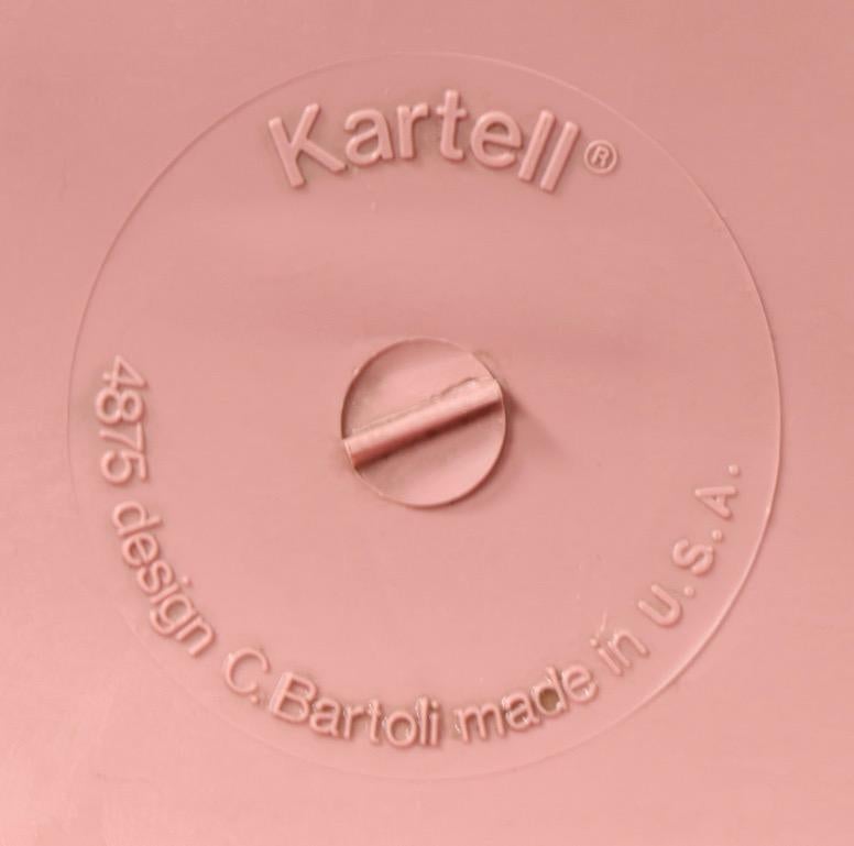 Pink Plastic Chair Model 4975 Designed by C. Bartoli for Kartell 3