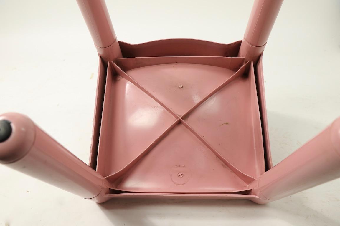 Pink Plastic Chair Model 4975 Designed by C. Bartoli for Kartell 4