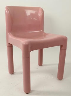 Pink Plastic Chair Model 4975 Designed by C. Bartoli for Kartell