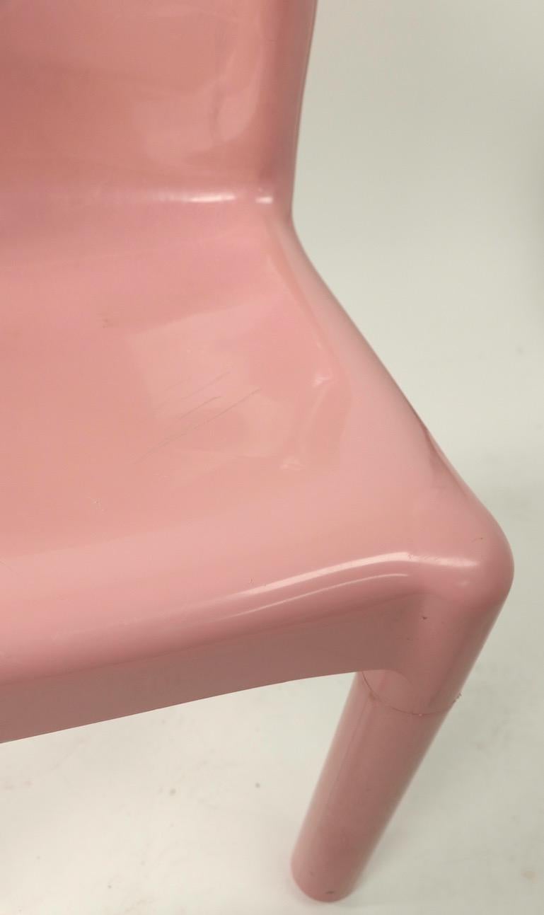 Post-Modern Pink Plastic Chair Model 4975 Designed by C. Bartoli for Kartell