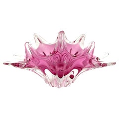 Pink Platter, Chribska Sklarna, Czech Republic, 1960s