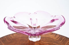Pink Platter, Rubin Glass, Chribska, Czech Republic