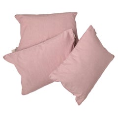 Almohadas plisadas rosas