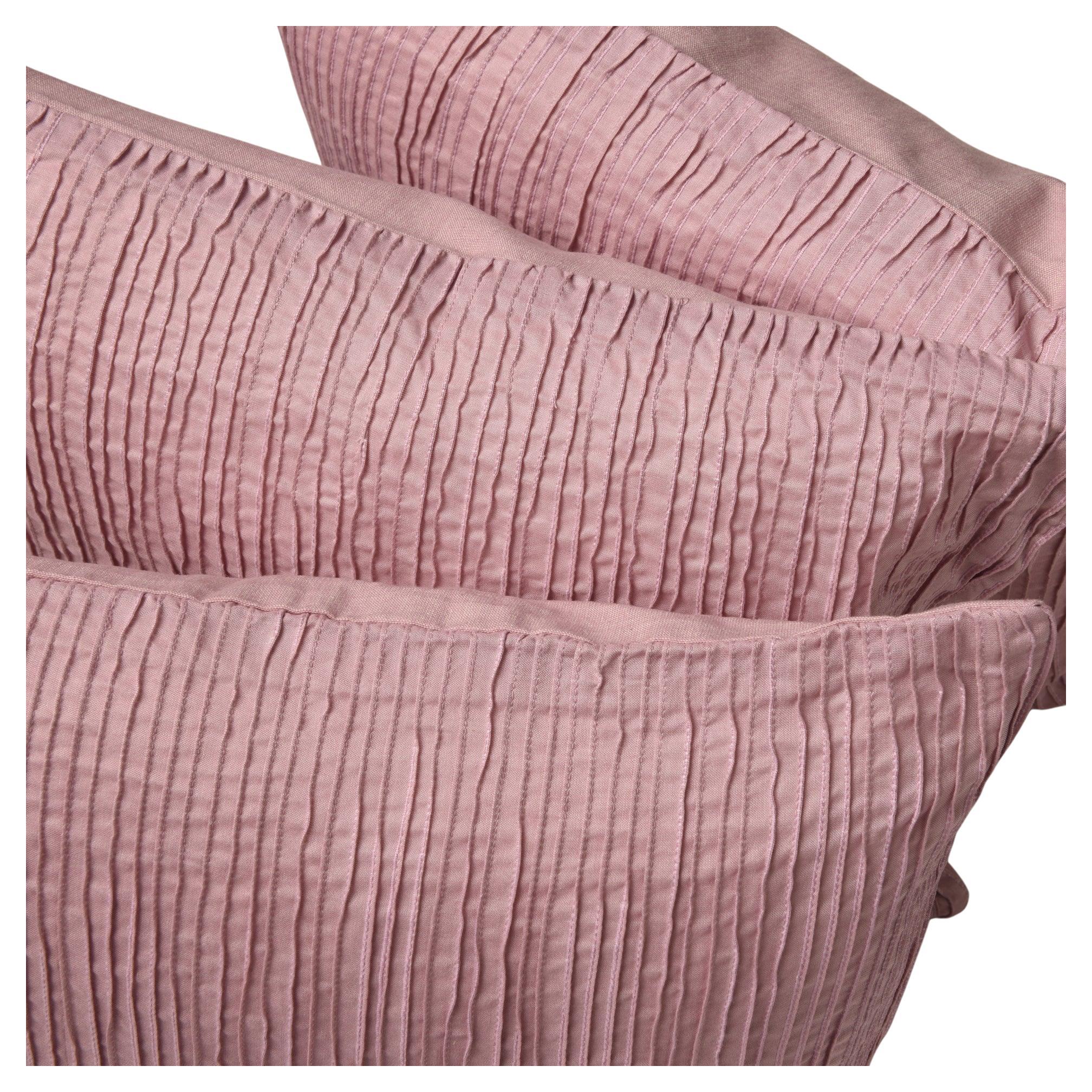 Lettone Cuscini plissettati rosa in vendita
