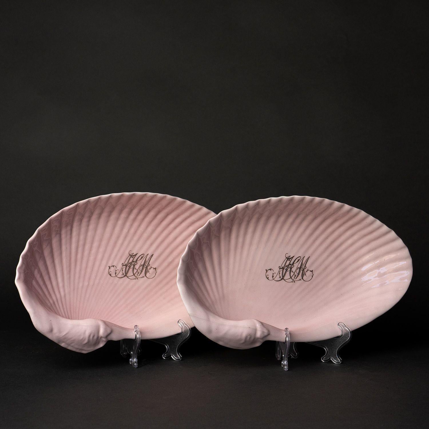 Pink Porcelain 'Nautilus' Dessert Service by Wedgwood for John Mortlock, 1880s For Sale 12