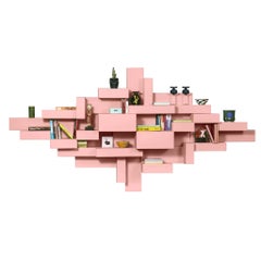 Vintage Pink Primitive Bookshelf by Studio Nucleo, Made in Italy