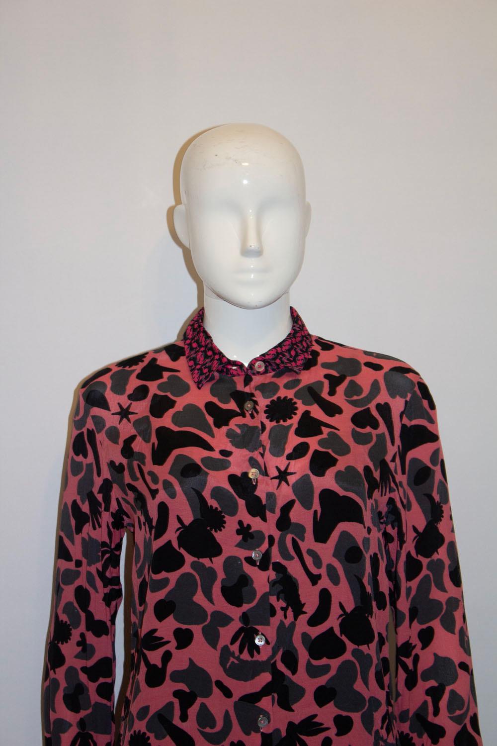 Women's Pink print blouse by Paul Smith For Sale