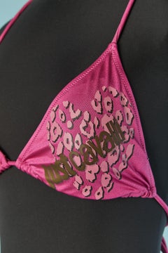 Bikini stampato rosa Just Cavalli Beachwear