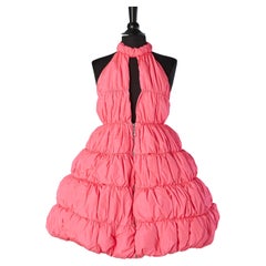 Robe rose bouffante sans manches avec fermeture éclair sur le milieu devant KRIZIA Robe rose bouffante sans manches avec fermeture éclair sur le milieu devant KRIZIA