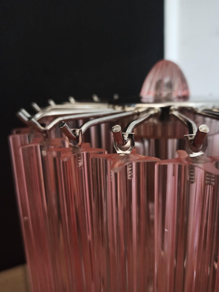 Pink Quadriedri Table Lamp For Sale 3
