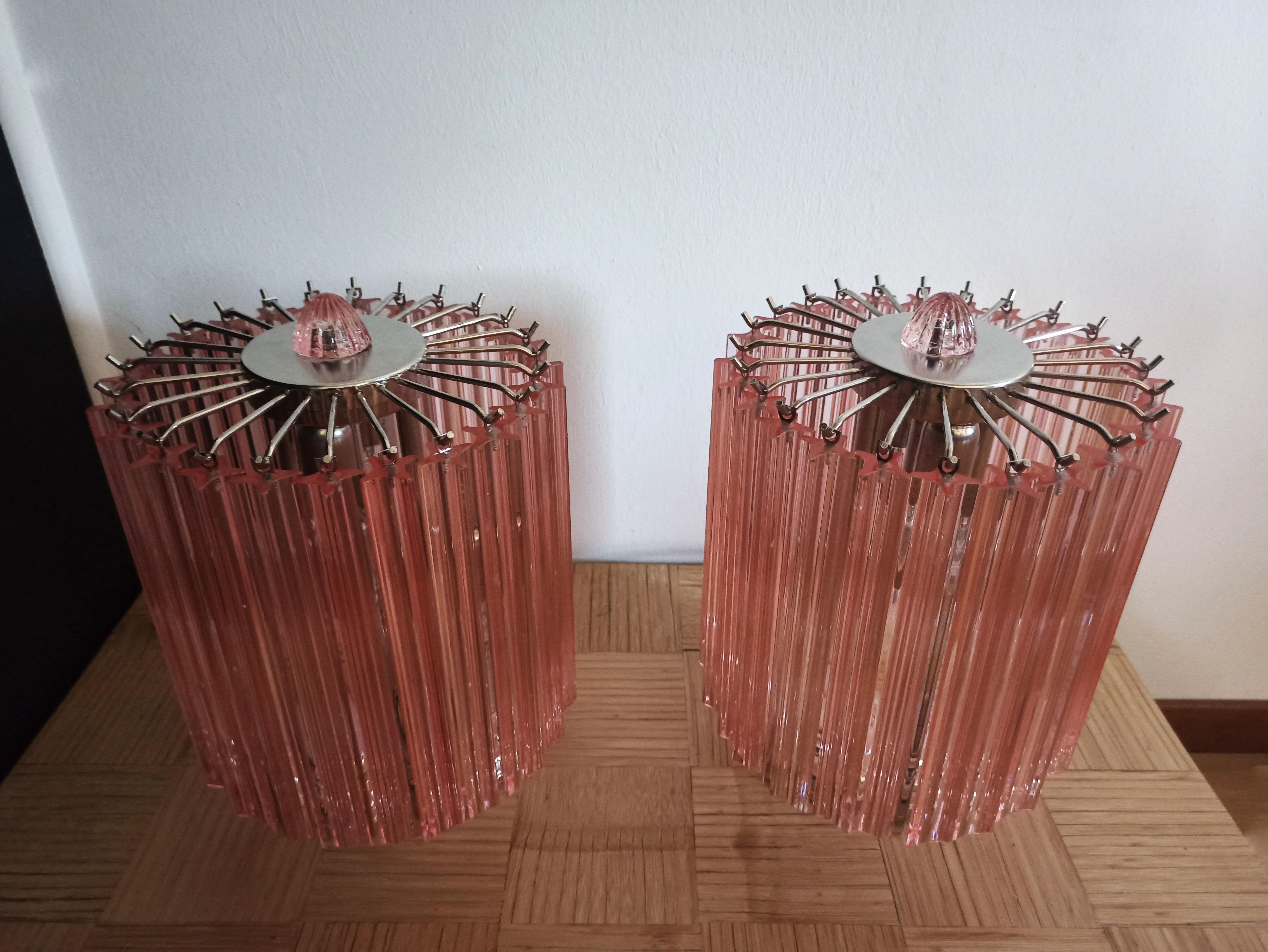 Pink Quadriedri Table Lamp For Sale 7