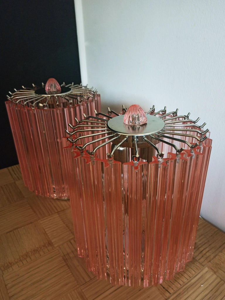Pink Quadriedri Table Lamp For Sale 1