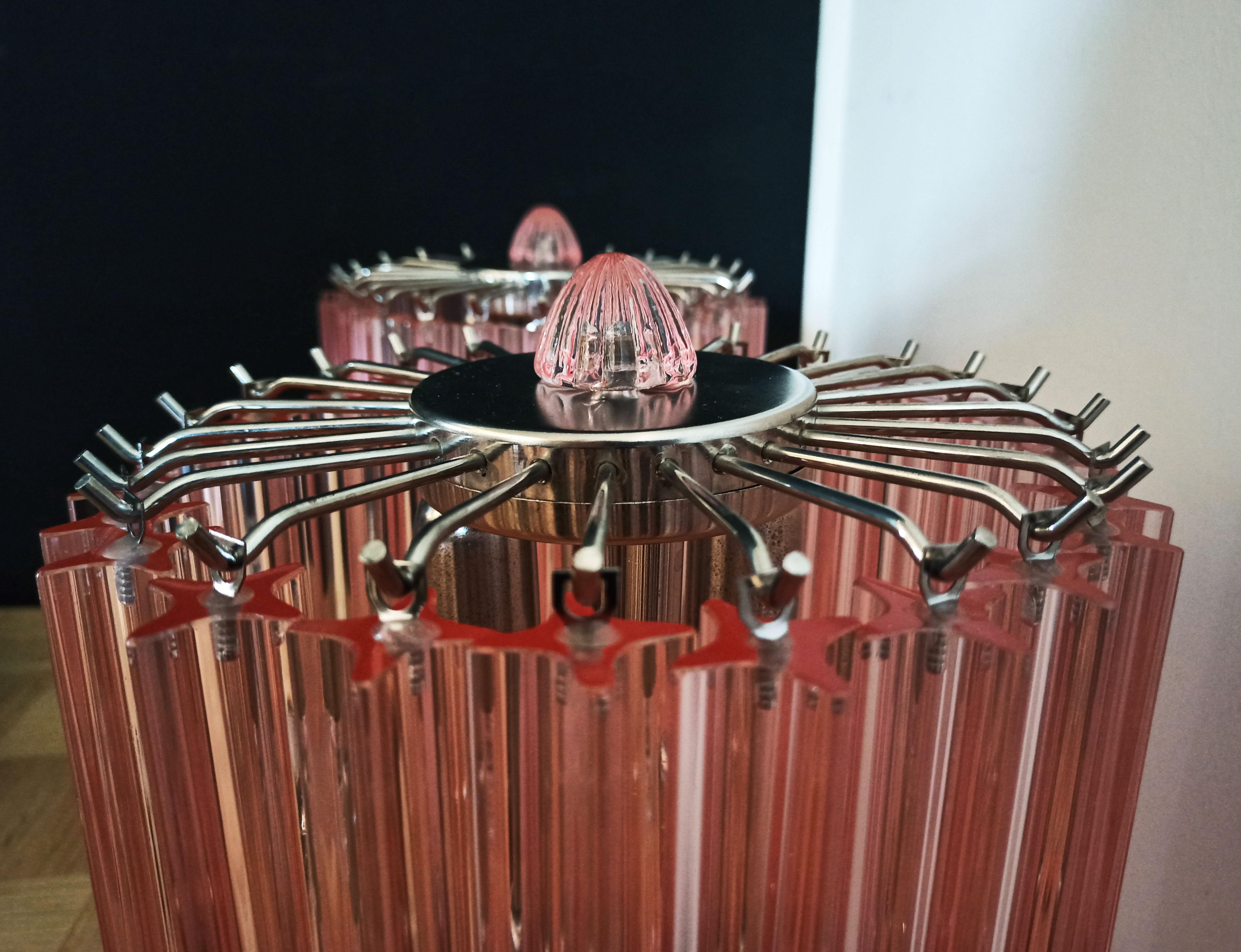 Pink Quadriedri Table Lamp, Venini Style 7