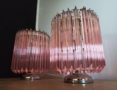 Pink Quadriedri Table Lamp, Venini Style
