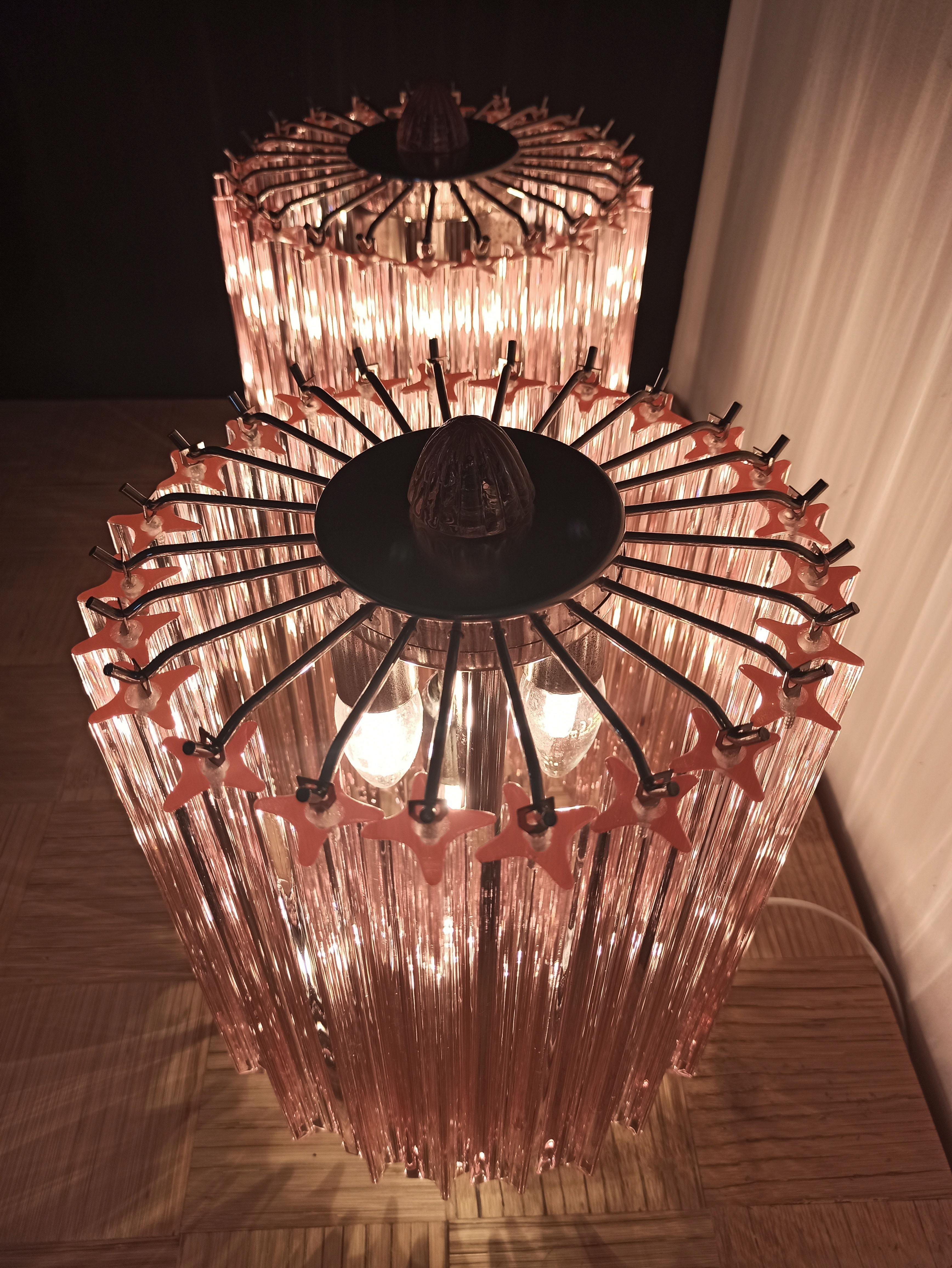 Pink Quadriedri Table Lamp, Venini Style 2