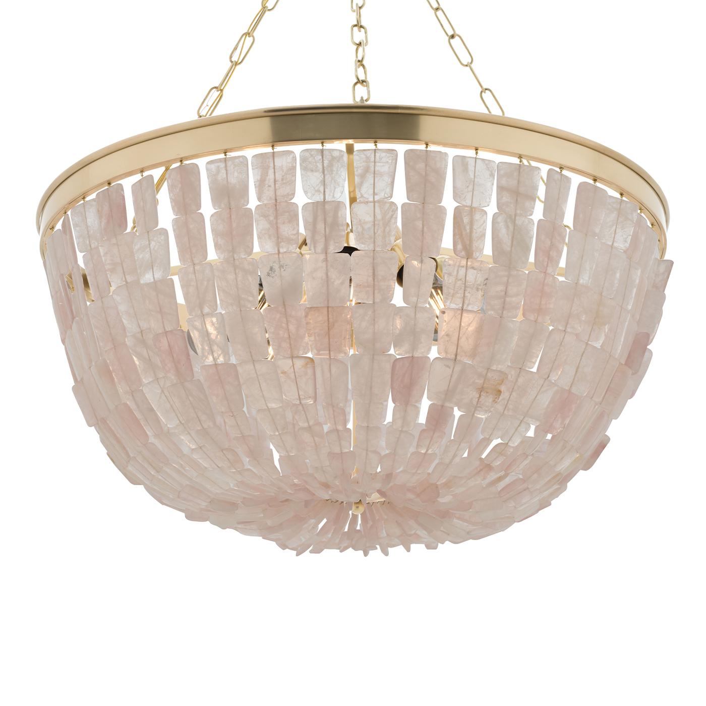 Lampadario a 8 luci in quarzo rosa di Badari In condizioni Nuovo in vendita a Milan, IT