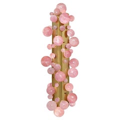 Bubble-Wandleuchter aus rosa Quarz von Phoenix