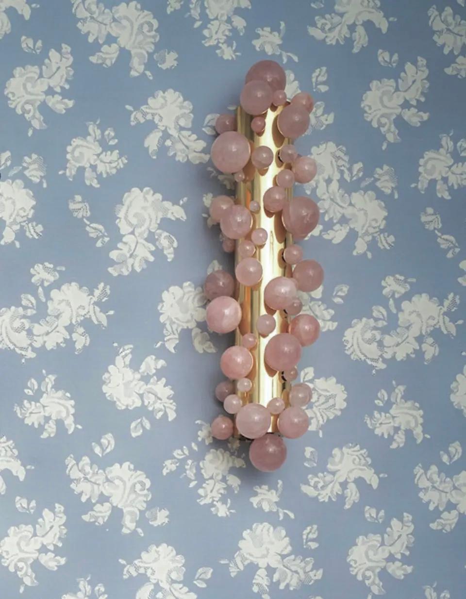 XXI secolo e contemporaneo Lampade a bolla in quarzo rosa di Phoenix in vendita