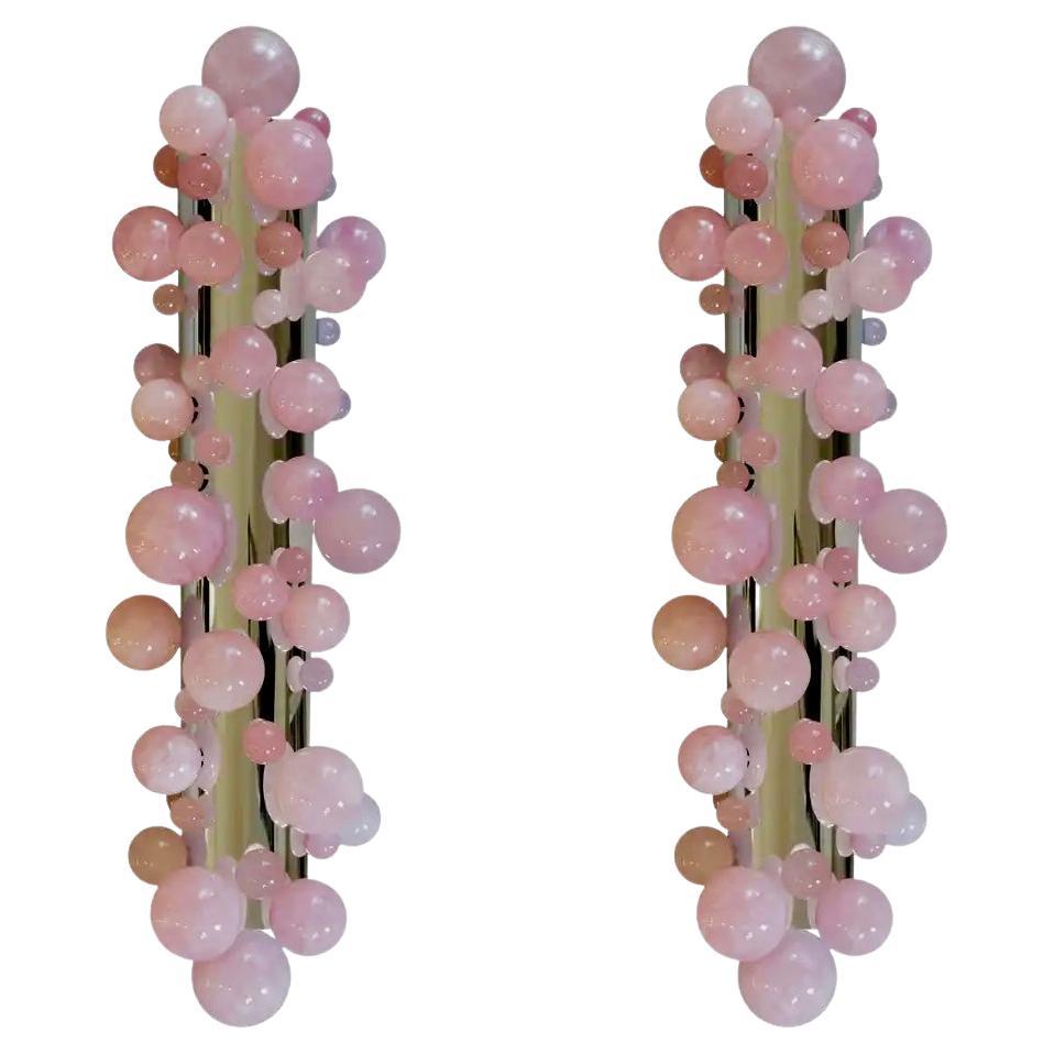 Pink Quartz Bubble Sconces by Phoenix
