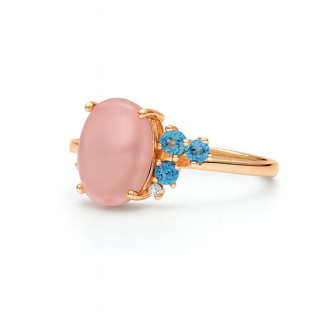in vendita:  Anello multicolore di quarzo rosa in oro 14k 5