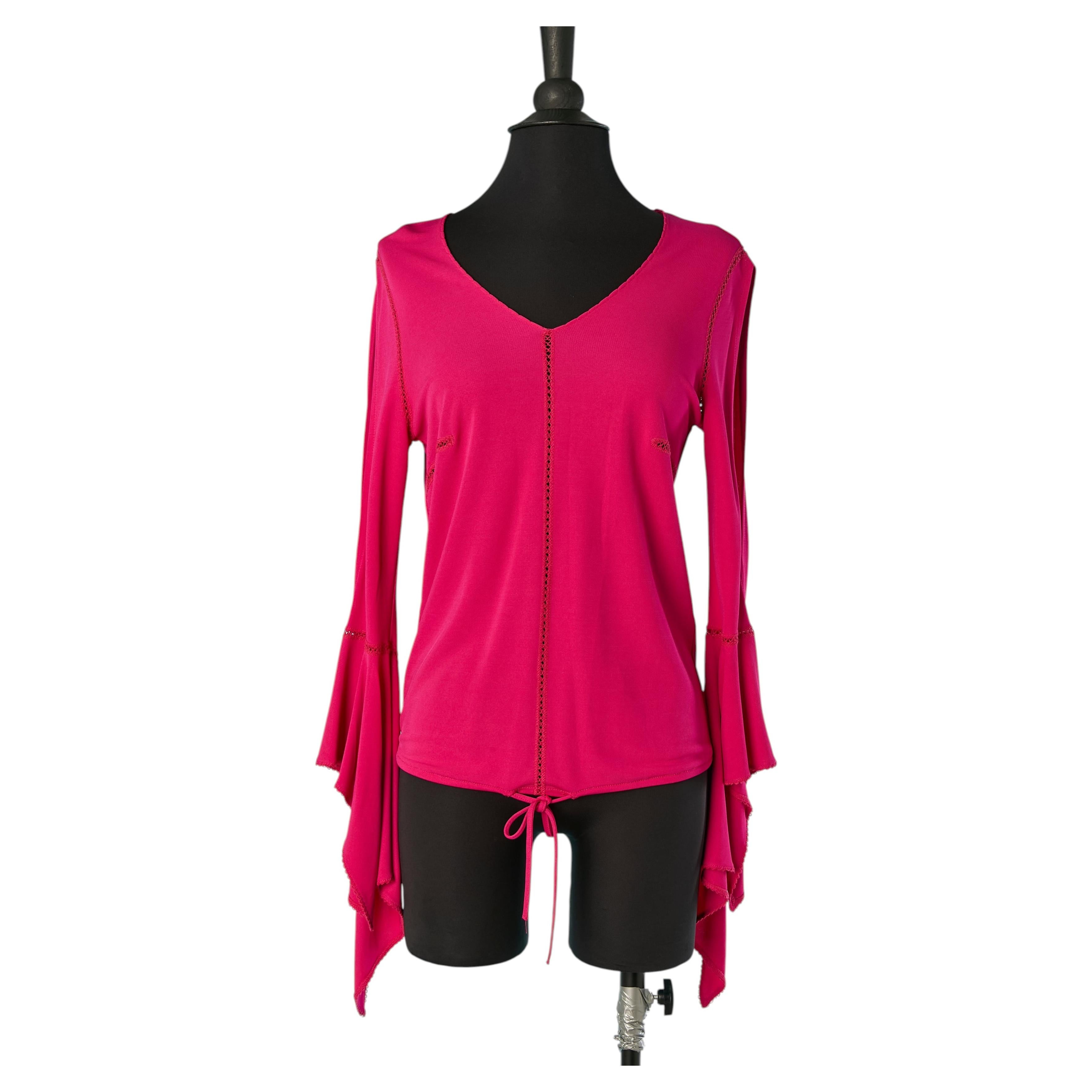 Top in jersey di rayon rosa LOLITA LEMPICKA Première
