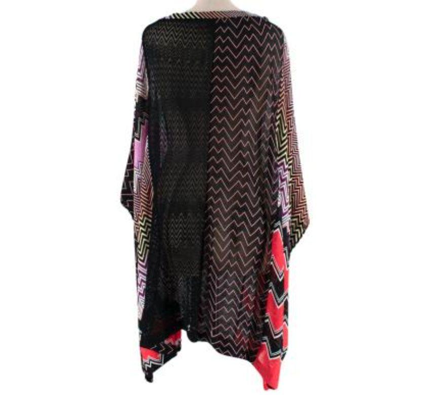 Missoni Pink, Red & Black Knitted Tunic Dress In Good Condition For Sale In London, GB