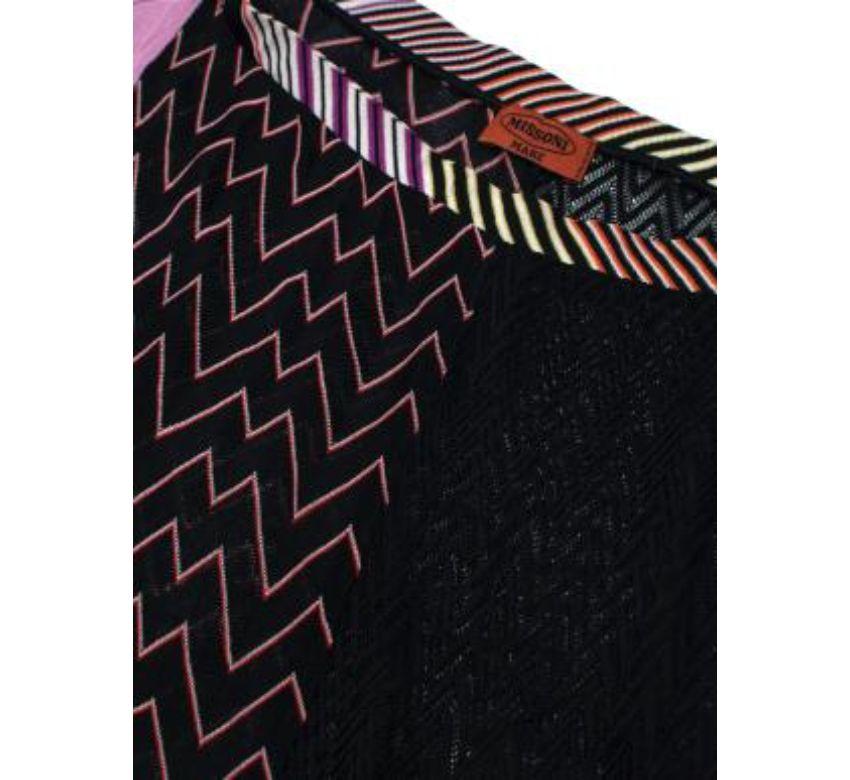 Women's Missoni Pink, Red & Black Knitted Tunic Dress For Sale