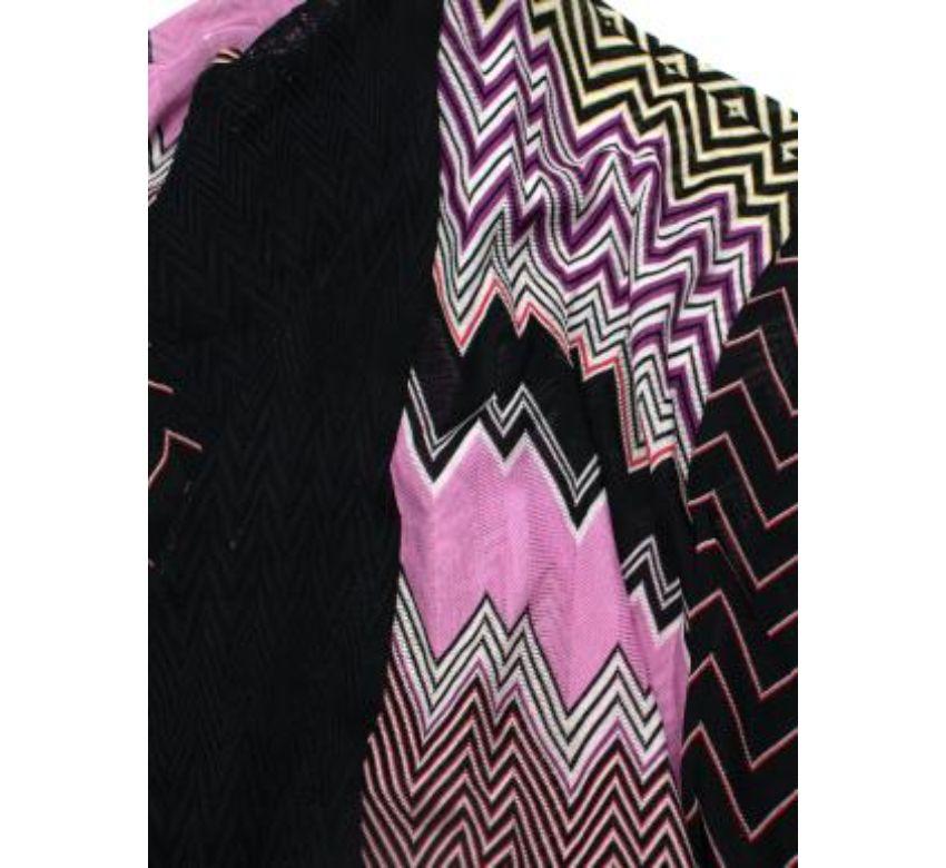 Missoni Pink, Red & Black Knitted Tunic Dress For Sale 1