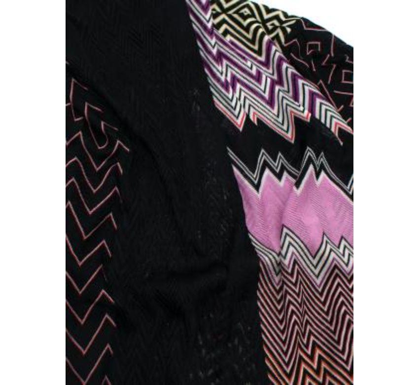 Missoni Pink, Red & Black Knitted Tunic Dress For Sale 2