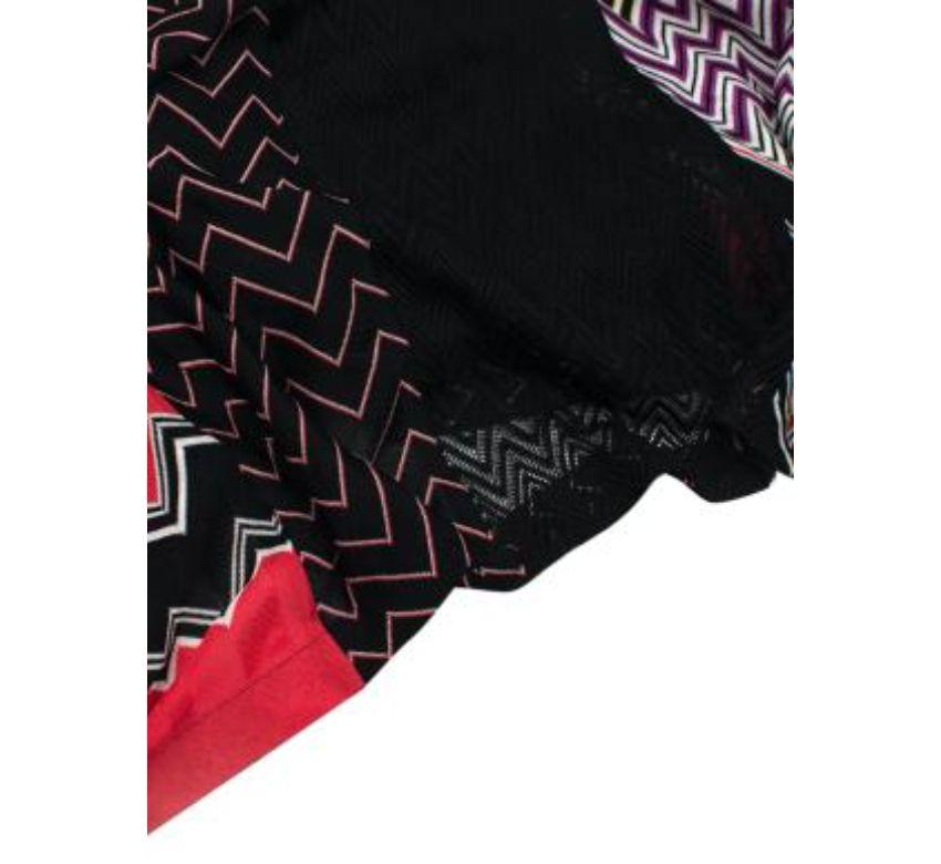 Missoni Pink, Red & Black Knitted Tunic Dress For Sale 3