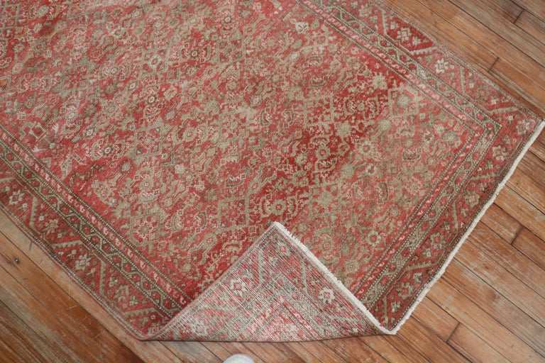 Pink Red Traditional Persian Malayer Rug In Good Condition For Sale In New York, NY