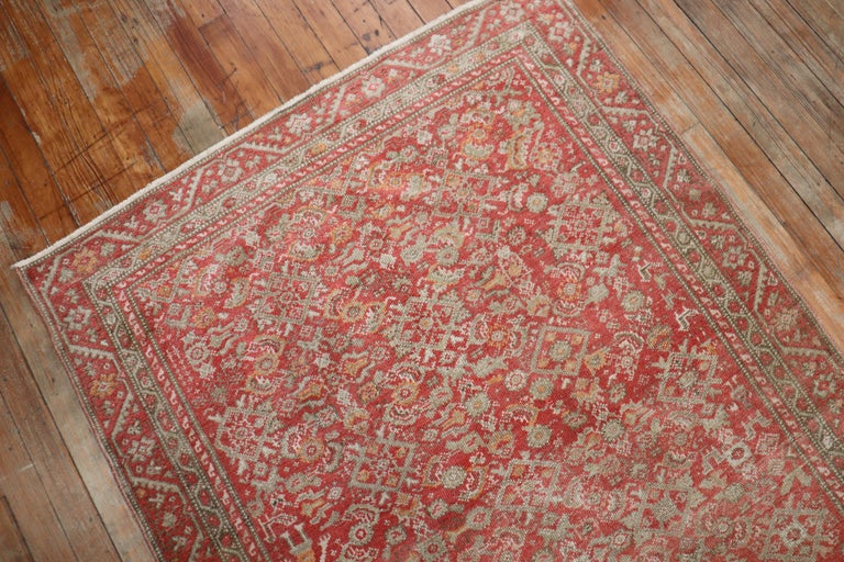 20th Century Pink Red Traditional Persian Malayer Rug For Sale