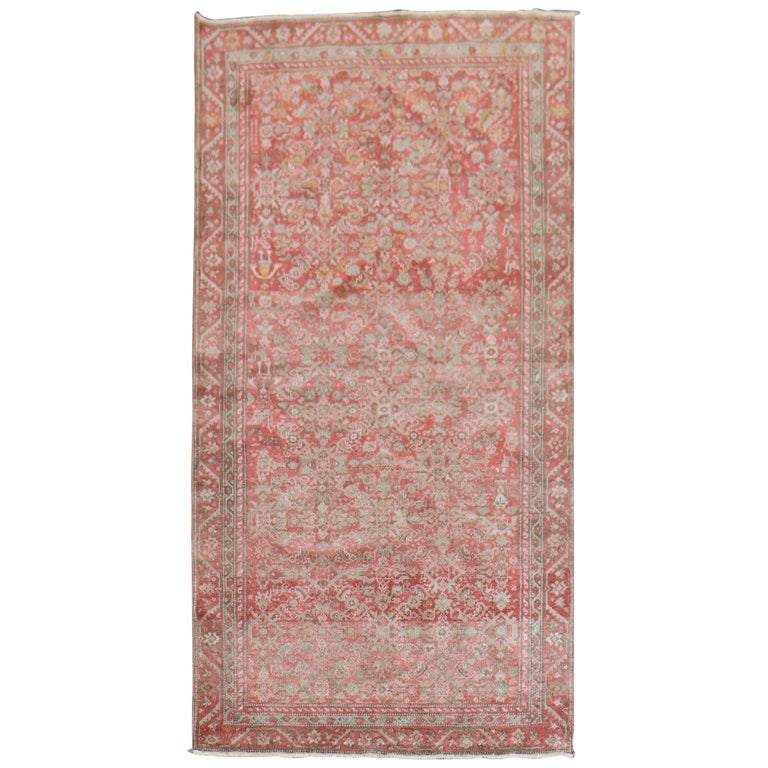 Pink Red Traditional Persian Malayer Rug For Sale