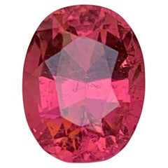 Anillo de turmalina natural rosa rojiza Piedra suelta 3,05 ct Talla oval-Joya