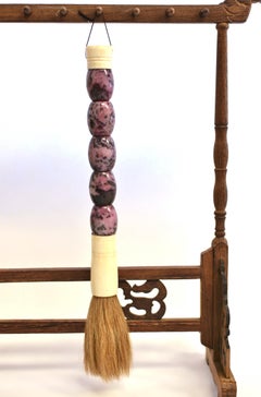 Pink Rhodonite Gemstone Calligraphy Brush 15"