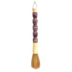 Pink Rhodonite Gemstone Calligraphy Brush 15"