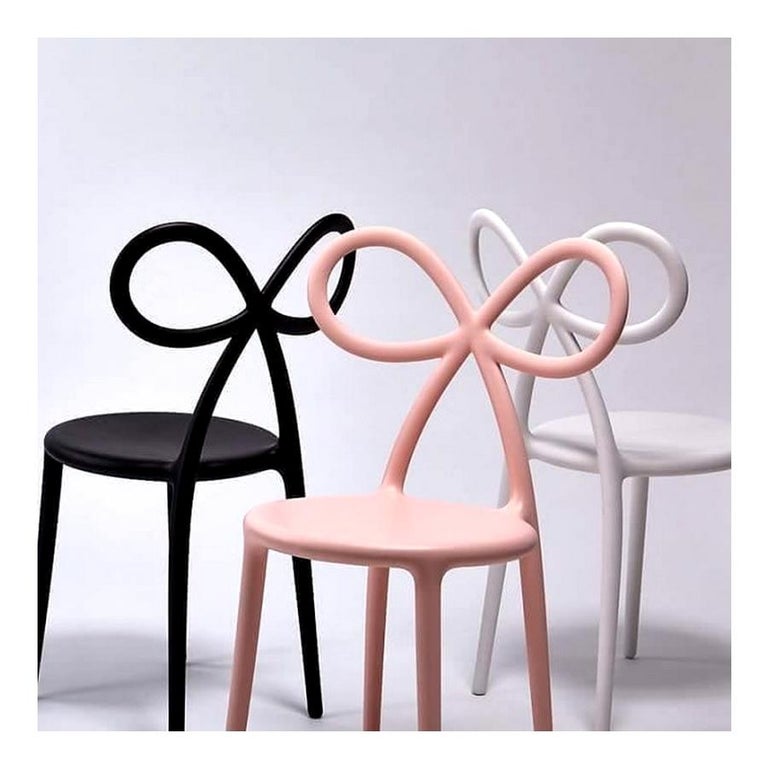 The ribbon chair is the object that expresses the female language of Nika Zupanc with a strong and essential icon. The ribbon chair is an object whose identity expresses feeling and empathy selecting immediately its own audience. The ribbon is