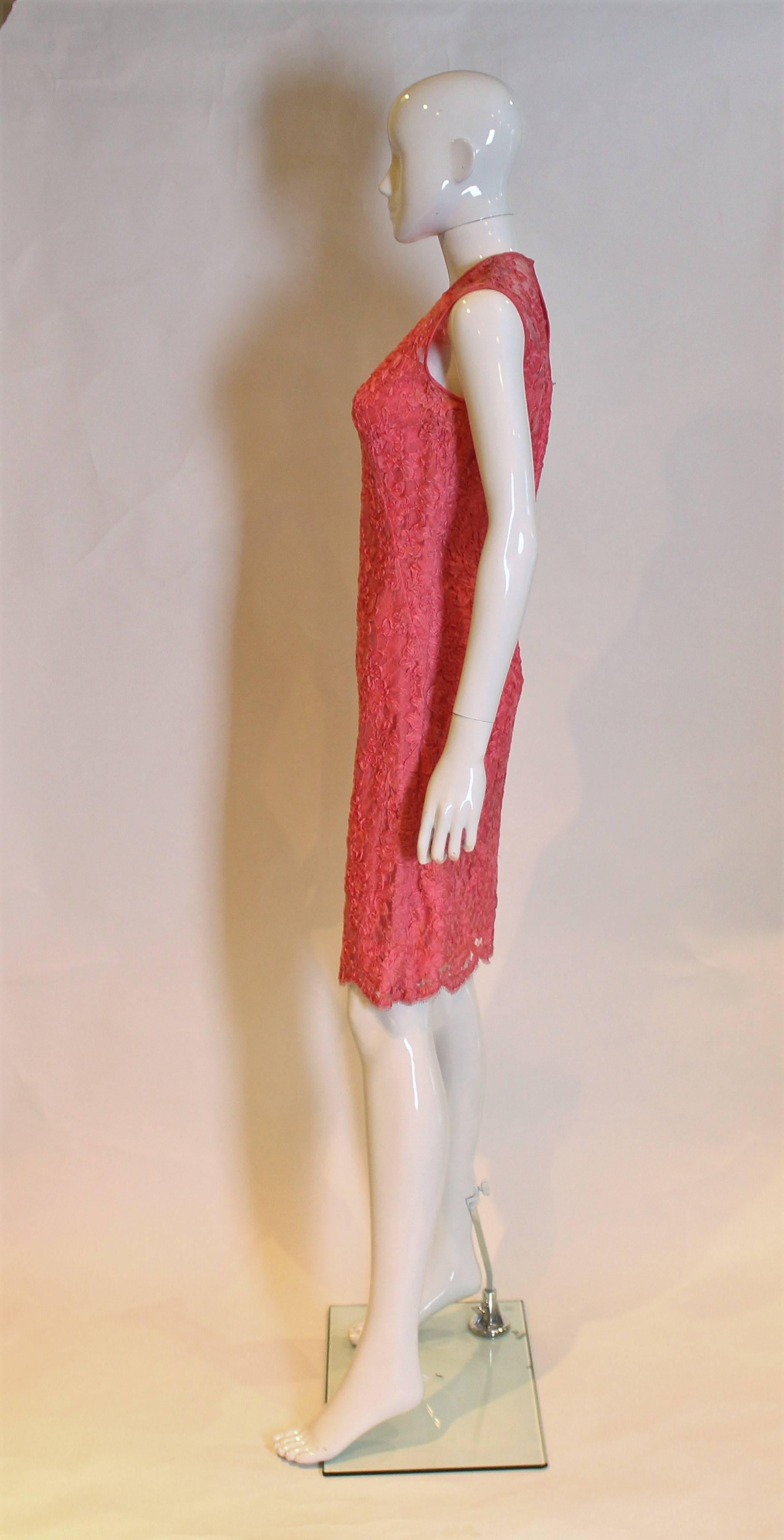 Pink Ribbon Dress By Wendy In Excellent Condition For Sale In London, GB