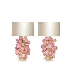 Pink Rock Crystal Bubble Lamps by Phoenix