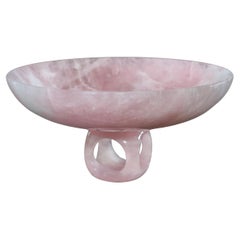 Centro de mesa de cristal de roca rosa de Phoenix