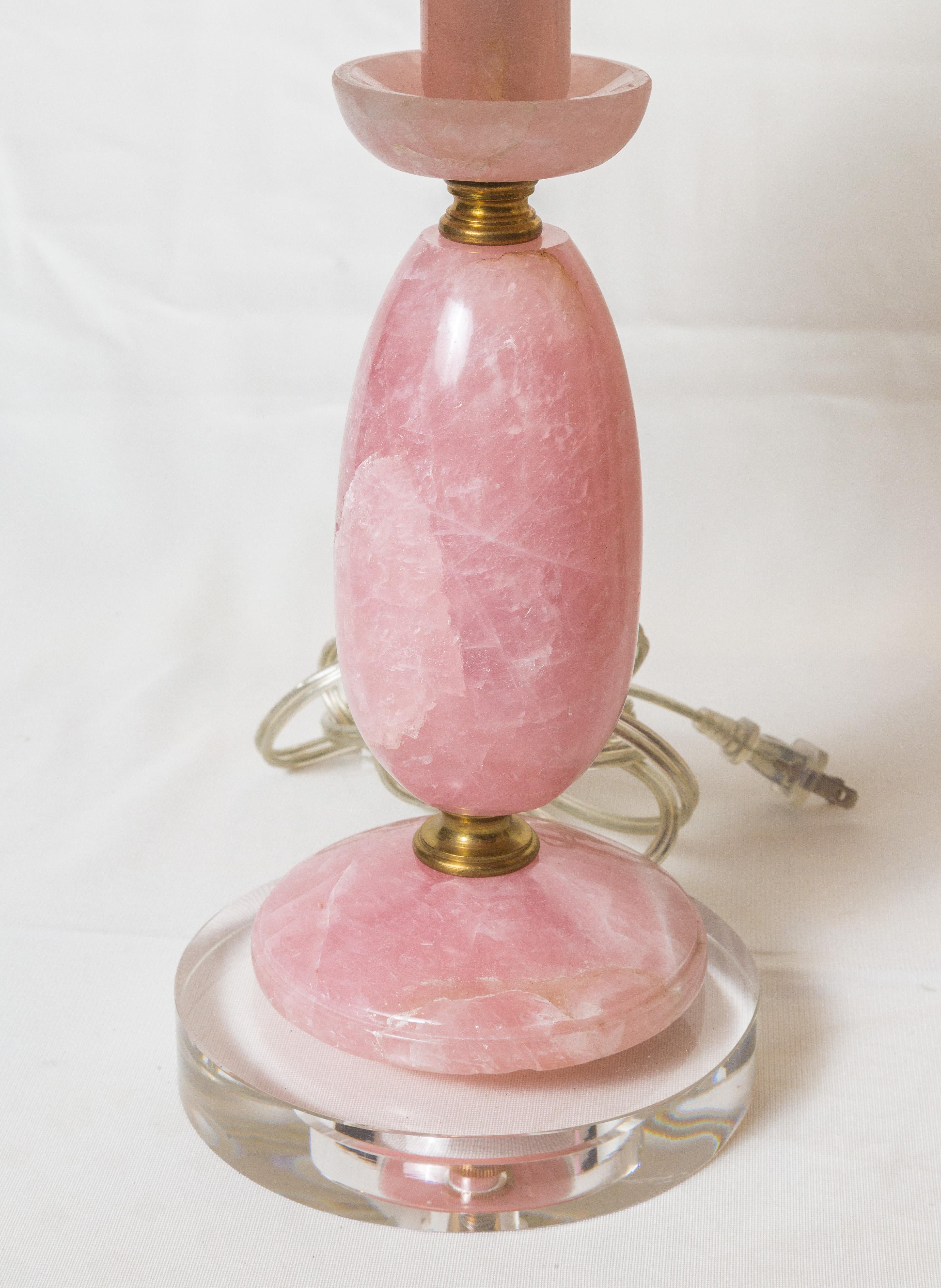 pink crystal lamp shade