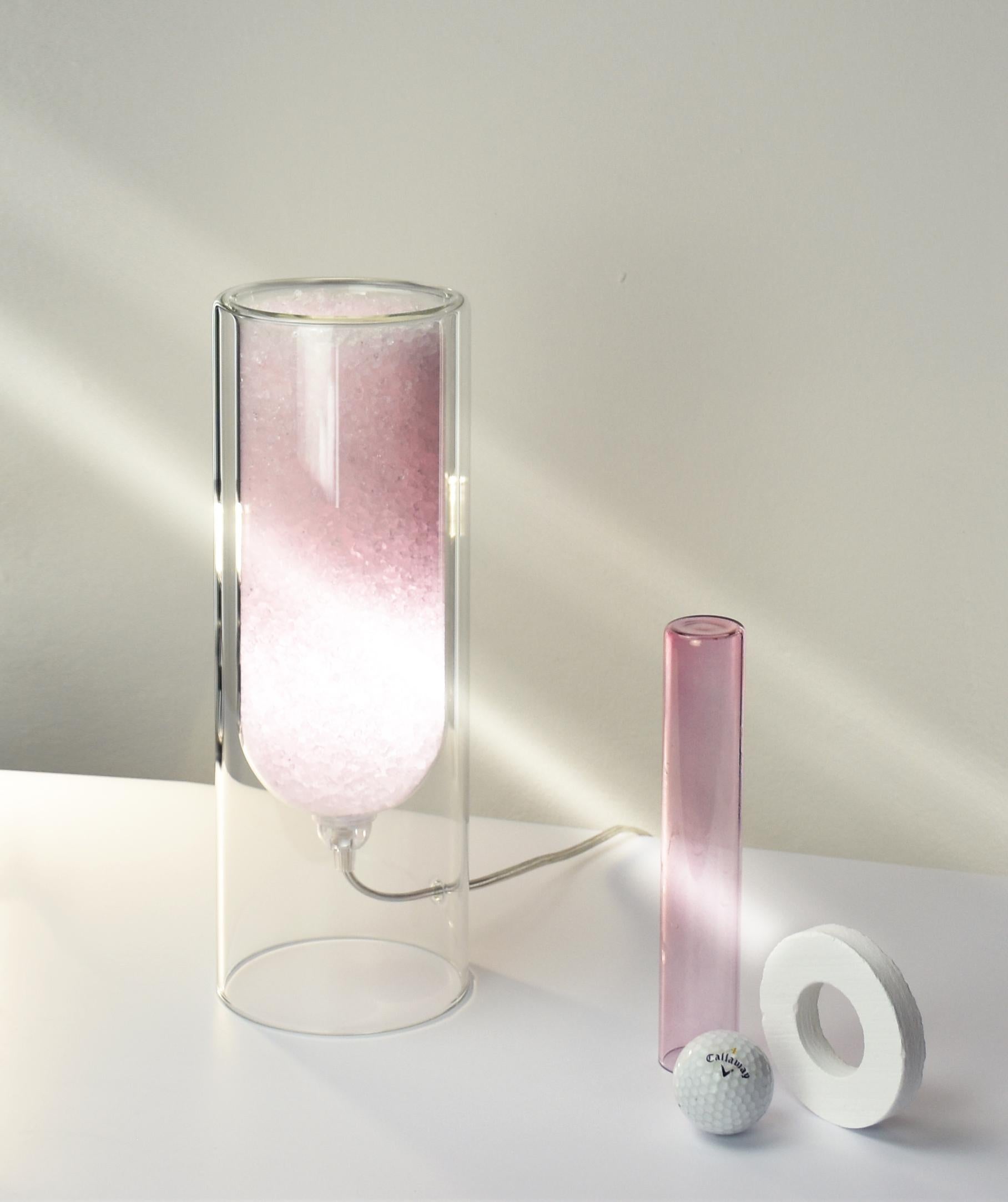 Hand-Crafted Pink Rocklumìna XXS Table Lamp by Coki Barbieri For Sale