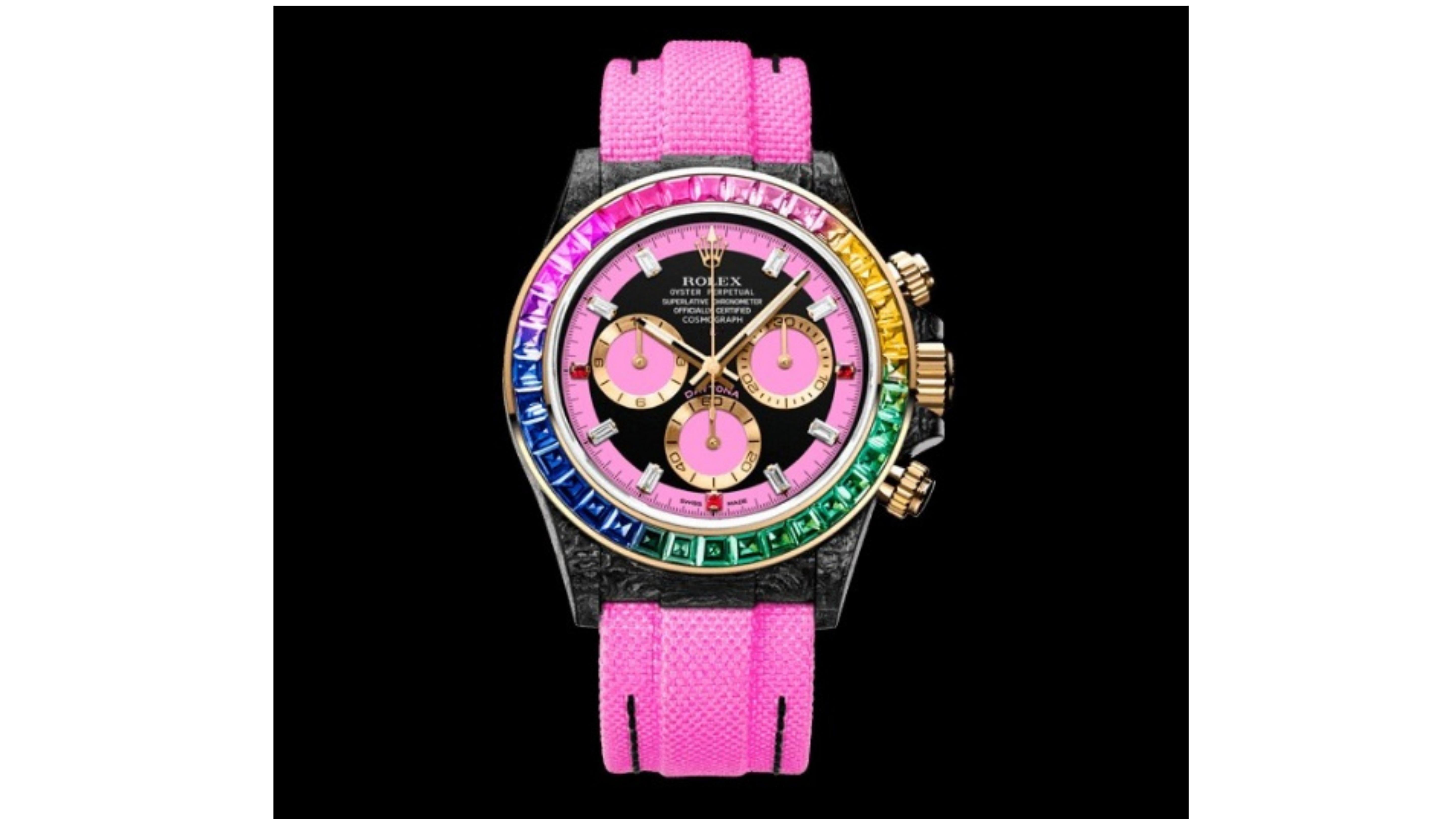 pink rolex watch