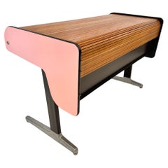 Pink Roll Top Standing Desk by George Nelson for Herman Miller, 1950s USA